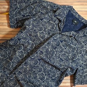 Obey Giant Navy Print Button Up